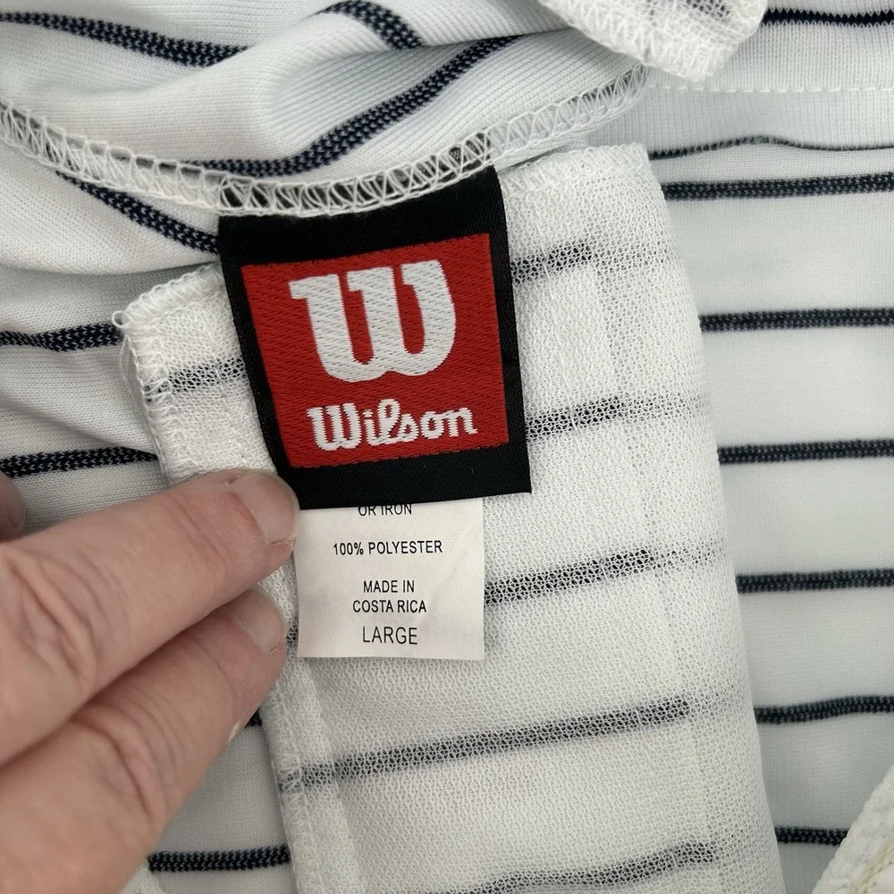 Wilson Mens Large Pinstripe Baseball Softball Pants White Black NWT WTA4398
